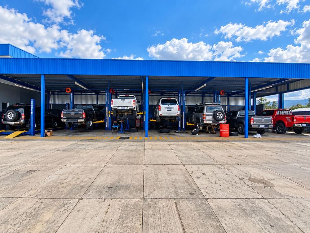 Área de servicio con elevadores